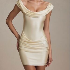 Off the shoulder cream mini dress - Vivienne Westwood vibes